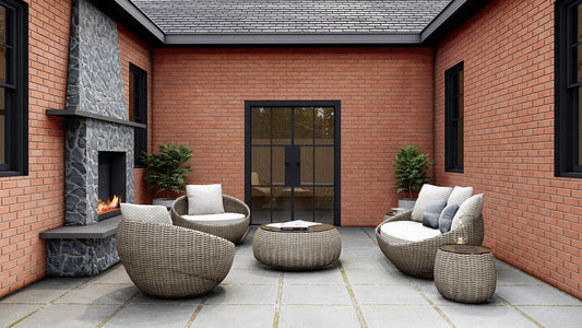 Home Patios At Thousand Oaks, California, Decorated With Steel Sliding Doors And Tips For Regular Maintenance