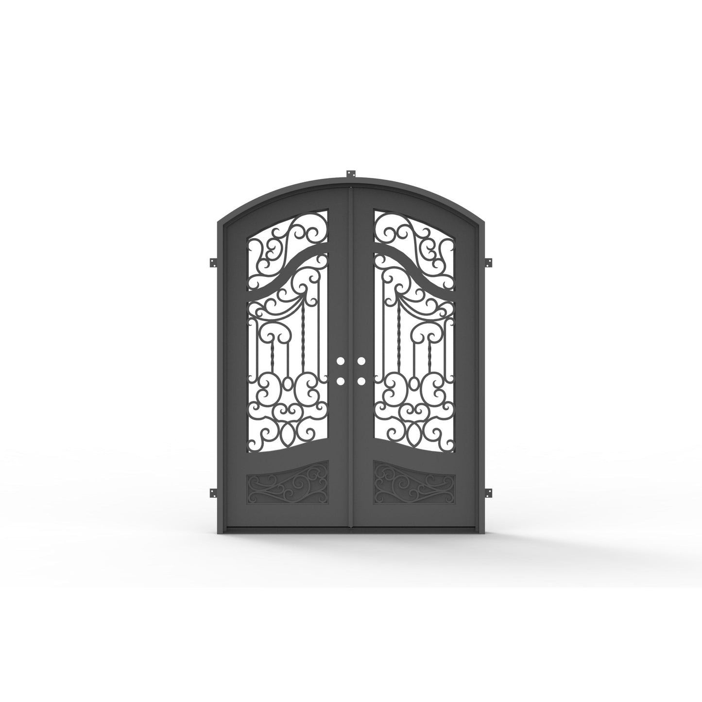 Pre-Order: Aspen 2 Double | Wrought Iron Door (Ships 16-18 Weeks)