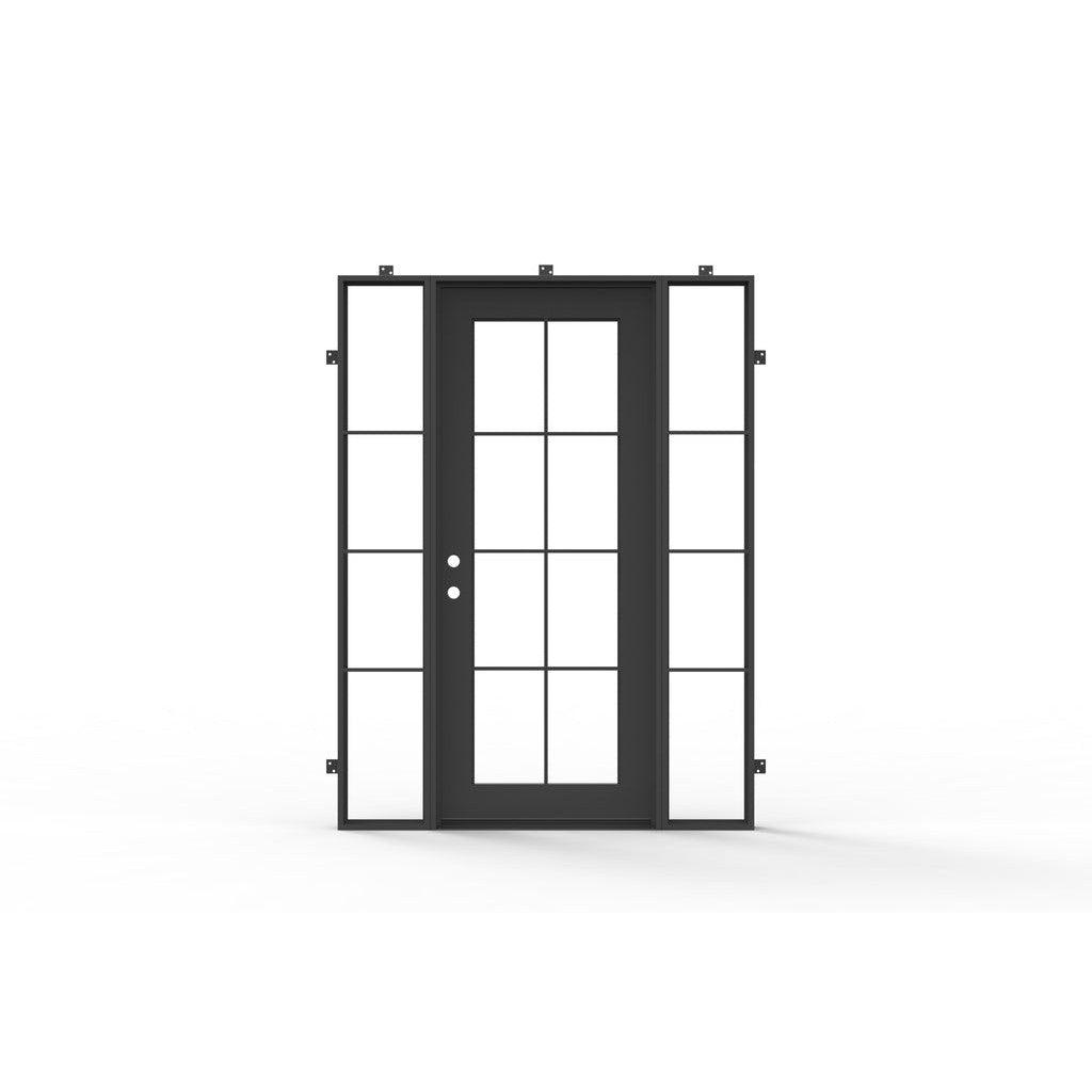 Pre-Order: Beaver Creek Single + Sidelights | Steel French Doors (Ships 16-18 Weeks)