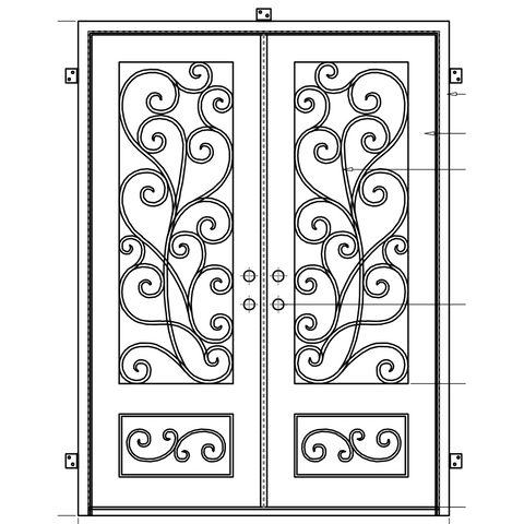 Pre-Order: Courchevel Double | Wrought Iron Door (Ships 16-18 Weeks) Pre-Order: Courchevel Double | Wrought Iron Door (Ships 16-18 Weeks)