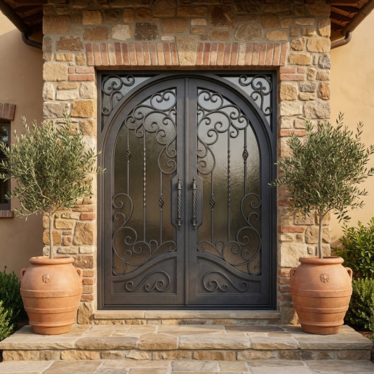 Dallas - Square-Arch | Wrought Iron Door