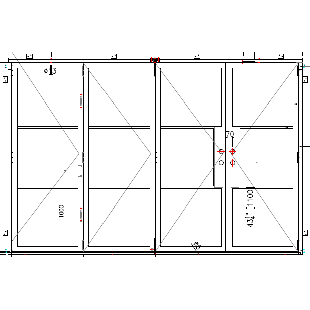 Light 3 Bi-Fold - 3+1 Panel | Steel French Doors