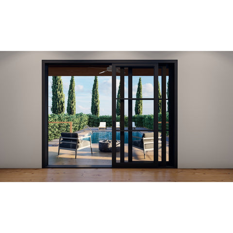 Pre-Order: Light 3 - 3 Panel | Steel Sliding Doors (Ships 16-18 Weeks) Pre-Order: Light 3 - 3 Panel | Steel Sliding Doors (Ships 16-18 Weeks)