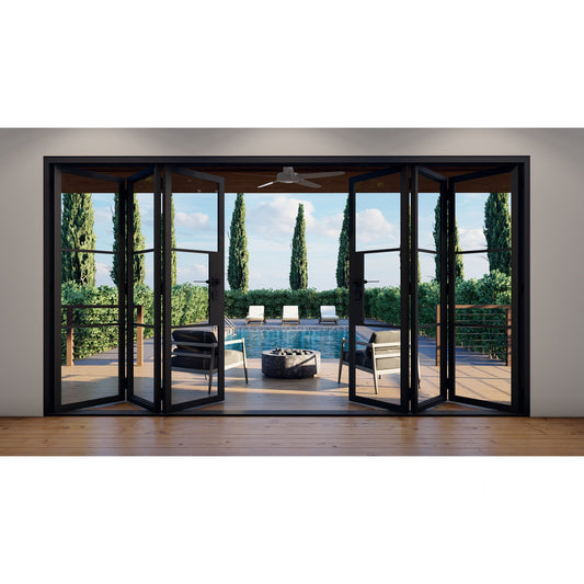 Pre-Order: Light 3 - 3+3 Panel | Steel Bi-Fold Doors (Ships 16-18 Weeks)
