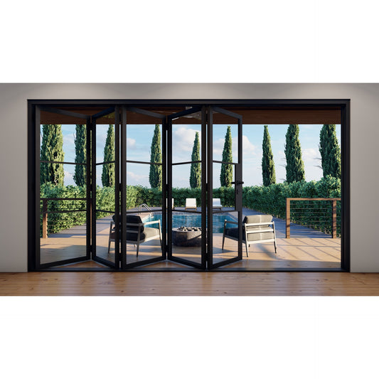 Pre-Order: Light 3 - 5 Panel | Steel Bi-Fold Doors (Ships 16-18 Weeks)