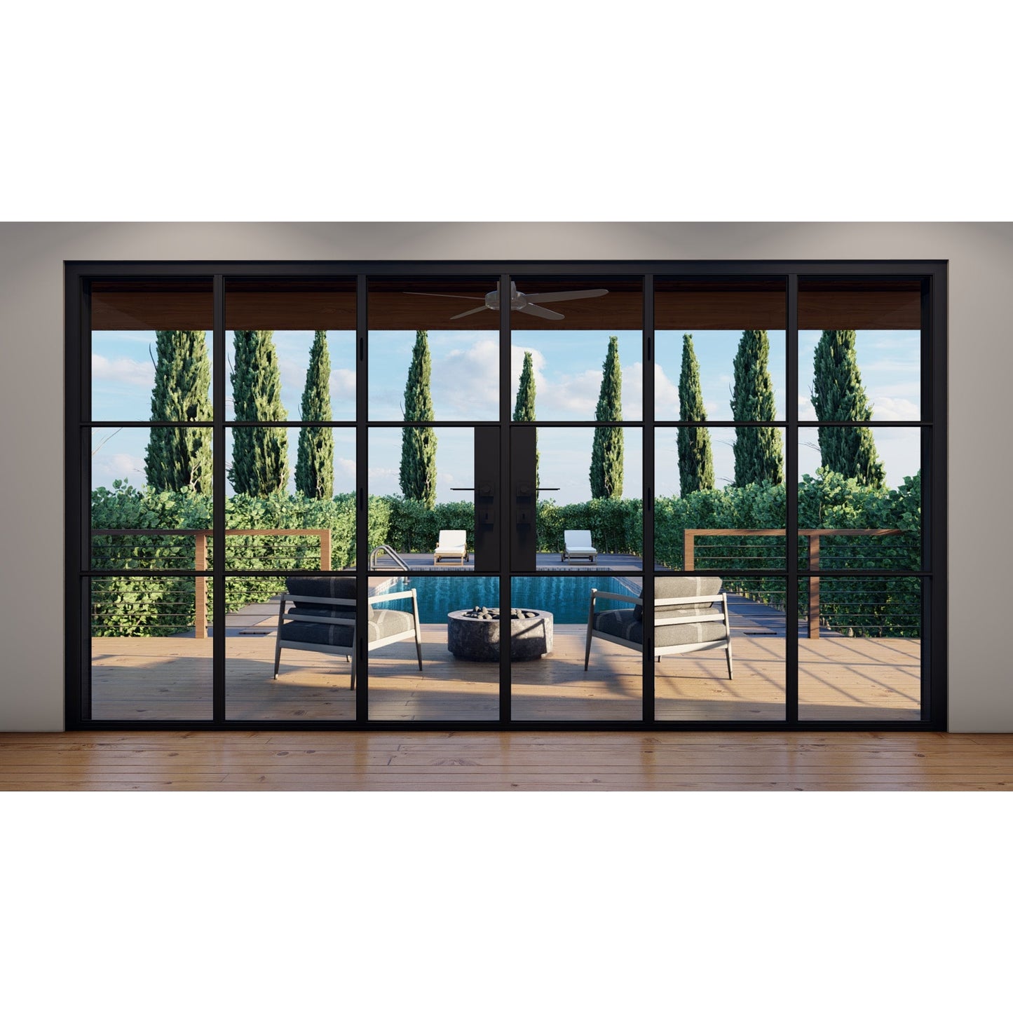 Pre-Order: Light 3S - 3+3 Panel (Cold Rolled Steel) | Steel Bi-Fold Doors (Ships 16-18 Weeks)