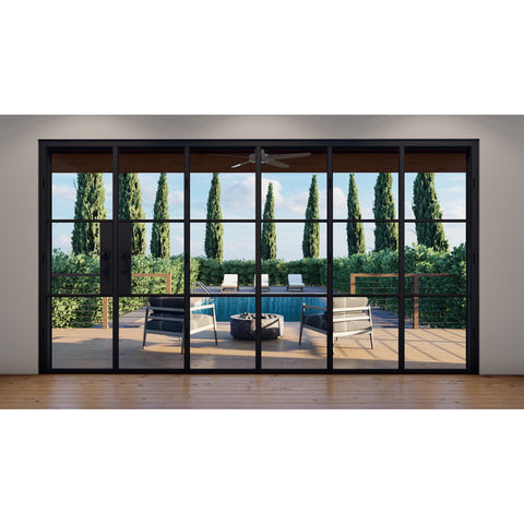 Pre-Order: Light 3S - 5+1 Panel (Cold Rolled Steel) | Steel Bi-Fold Doors (Ships 16-18 Weeks) Pre-Order: Light 3S - 5+1 Panel (Cold Rolled Steel) | Steel Bi-Fold Doors (Ships 16-18 Weeks)