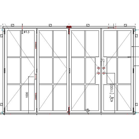 Light 6 - 3+1 Panel Bi-Fold (Arriving 5/1/24) | Steel French Doors