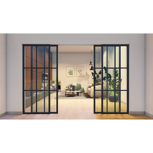Pre-Order: Light 6 Interior Sliding Door | Steel Interior Doors (Ships 16-18 Weeks)