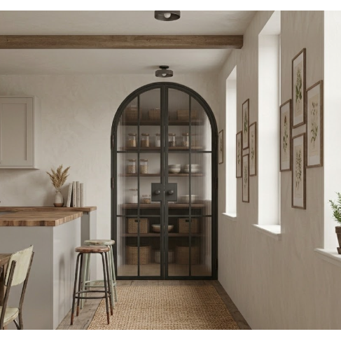 Light 6 Interior - Double - Arch | Steel Interior Door
