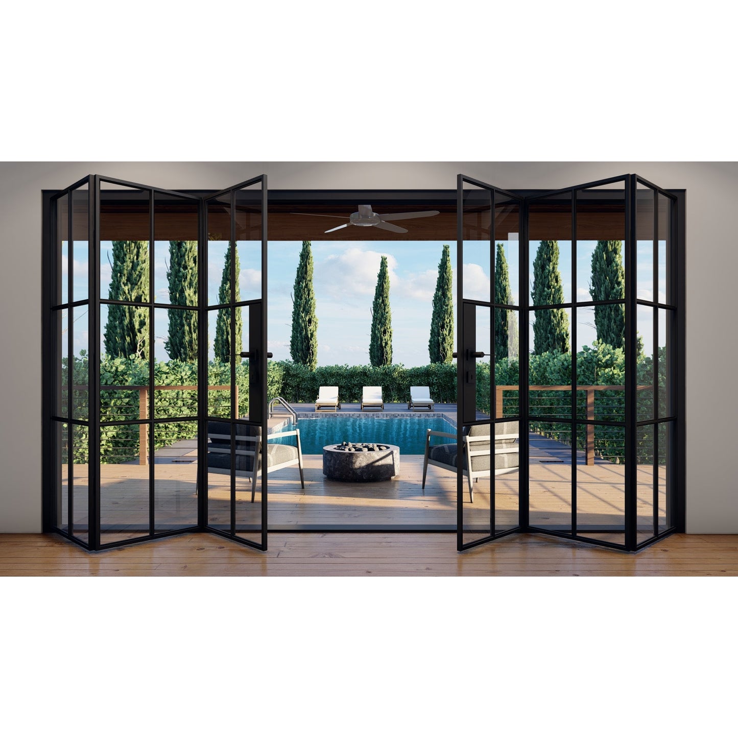 Pre-Order: Light 6S - 3+3 Panel (Cold Rolled Steel) | Steel Bi-Fold Doors (Ships 16-18 Weeks)
