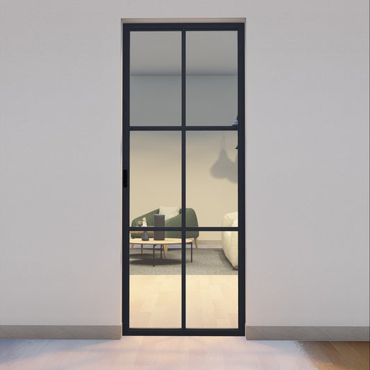 Pre-Order: Light 6 Single Interior Pocket Door | Steel Pocket Doors (Ships 16-18 Weeks)
