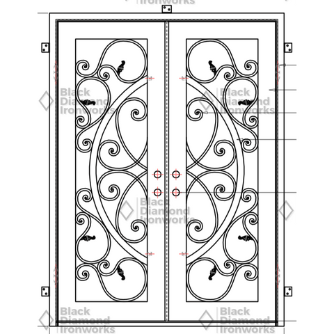 Pre-Order Winter Park-Wrought Iron Doors-Black Diamond Iron Doors Pre-Order Winter Park-Wrought Iron Doors-Black Diamond Iron Doors