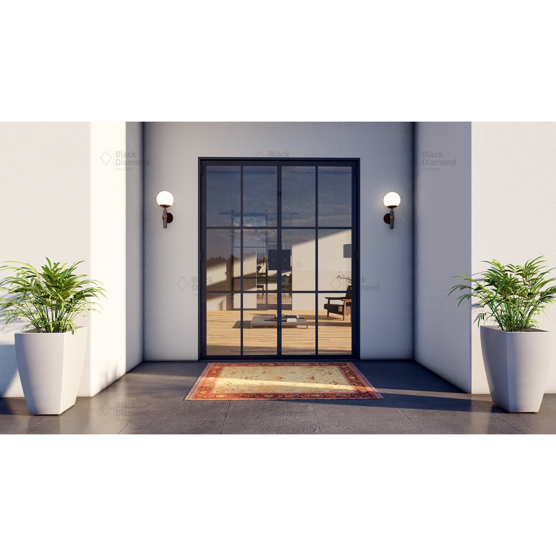 Pre-Order Light 6 Interior Double-Interior Steel Doors-Black Diamond Iron Doors Pre-Order Light 6 Interior Double-Interior Steel Doors-Black Diamond Iron Doors