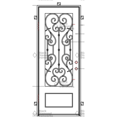 Pre-Order Lake Louise-Wrought Iron Doors-Black Diamond Iron Doors Pre-Order Lake Louise-Wrought Iron Doors-Black Diamond Iron Doors
