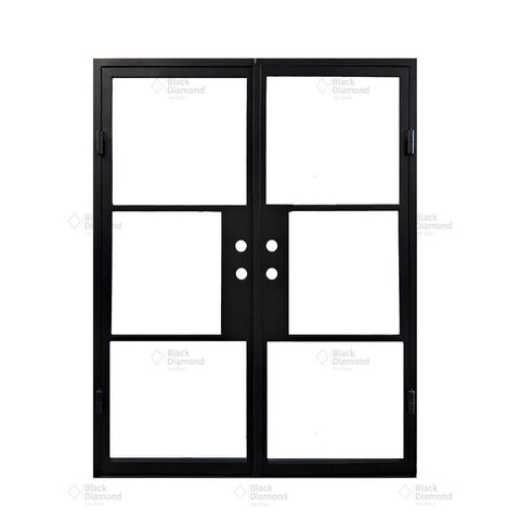 Light 3 - Double-Steel French Doors-Black Diamond Iron Doors Light 3 - Double-Steel French Doors-Black Diamond Iron Doors