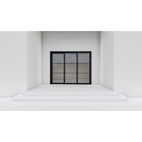 Pre-Order Light 3 - 3 Panel Sliding Door-Steel Sliding Doors-Black Diamond Iron Doors Pre-Order Light 3 - 3 Panel Sliding Door-Steel Sliding Doors-Black Diamond Iron Doors