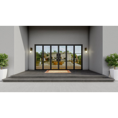 Pre-Order Light 3 - 3+3 Panel Bi-Fold Door-Steel Bi-Fold Doors-Black Diamond Iron Doors Pre-Order Light 3 - 3+3 Panel Bi-Fold Door-Steel Bi-Fold Doors-Black Diamond Iron Doors