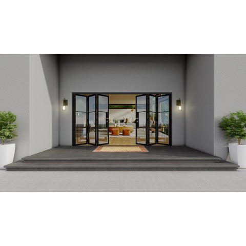 Pre-Order Light 3 - 3+3 Panel Bi-Fold Door-Steel Bi-Fold Doors-Black Diamond Iron Doors Pre-Order Light 3 - 3+3 Panel Bi-Fold Door-Steel Bi-Fold Doors-Black Diamond Iron Doors
