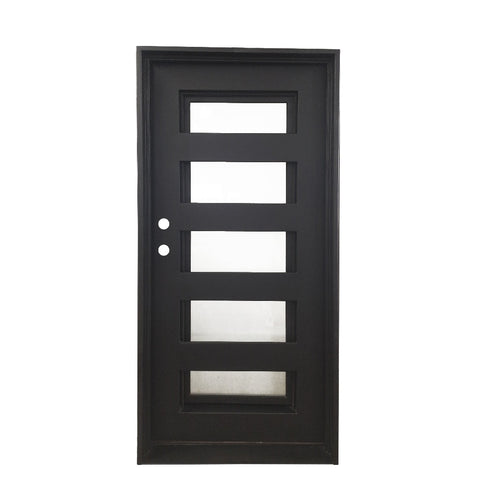 Pre-Order Chicago 5 Single-Wrought Iron Doors-Black Diamond Iron Doors Pre-Order Chicago 5 Single-Wrought Iron Doors-Black Diamond Iron Doors