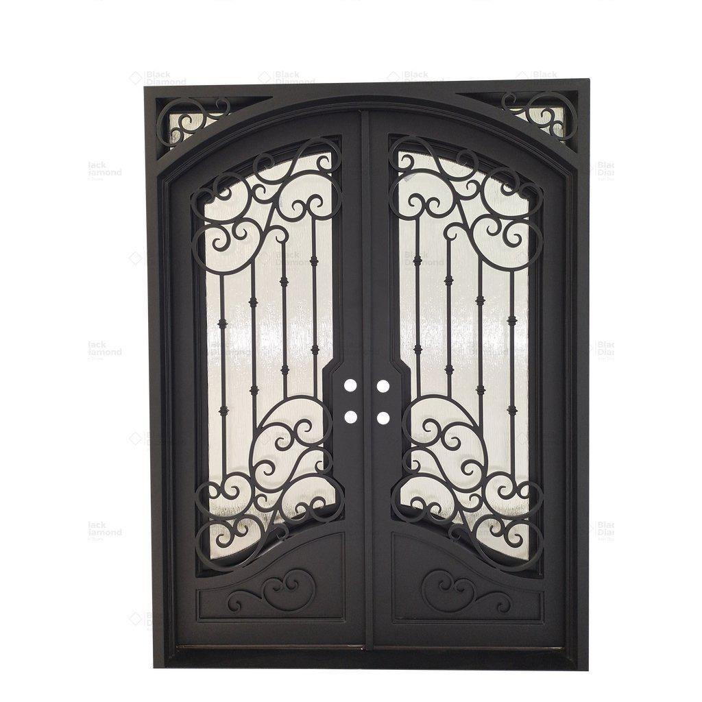 Pre-Order Dallas Double-Wrought Iron Doors-Black Diamond Iron Doors Pre-Order Dallas Double-Wrought Iron Doors-Black Diamond Iron Doors