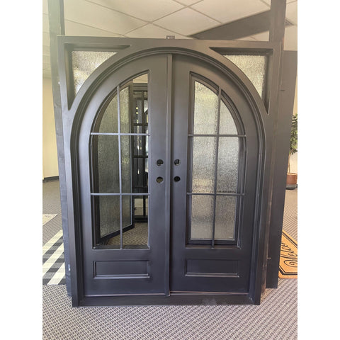 Telluride - Square-Arch Double-Wrought Iron Doors-Black Diamond Iron Doors Telluride - Square-Arch Double-Wrought Iron Doors-Black Diamond Iron Doors