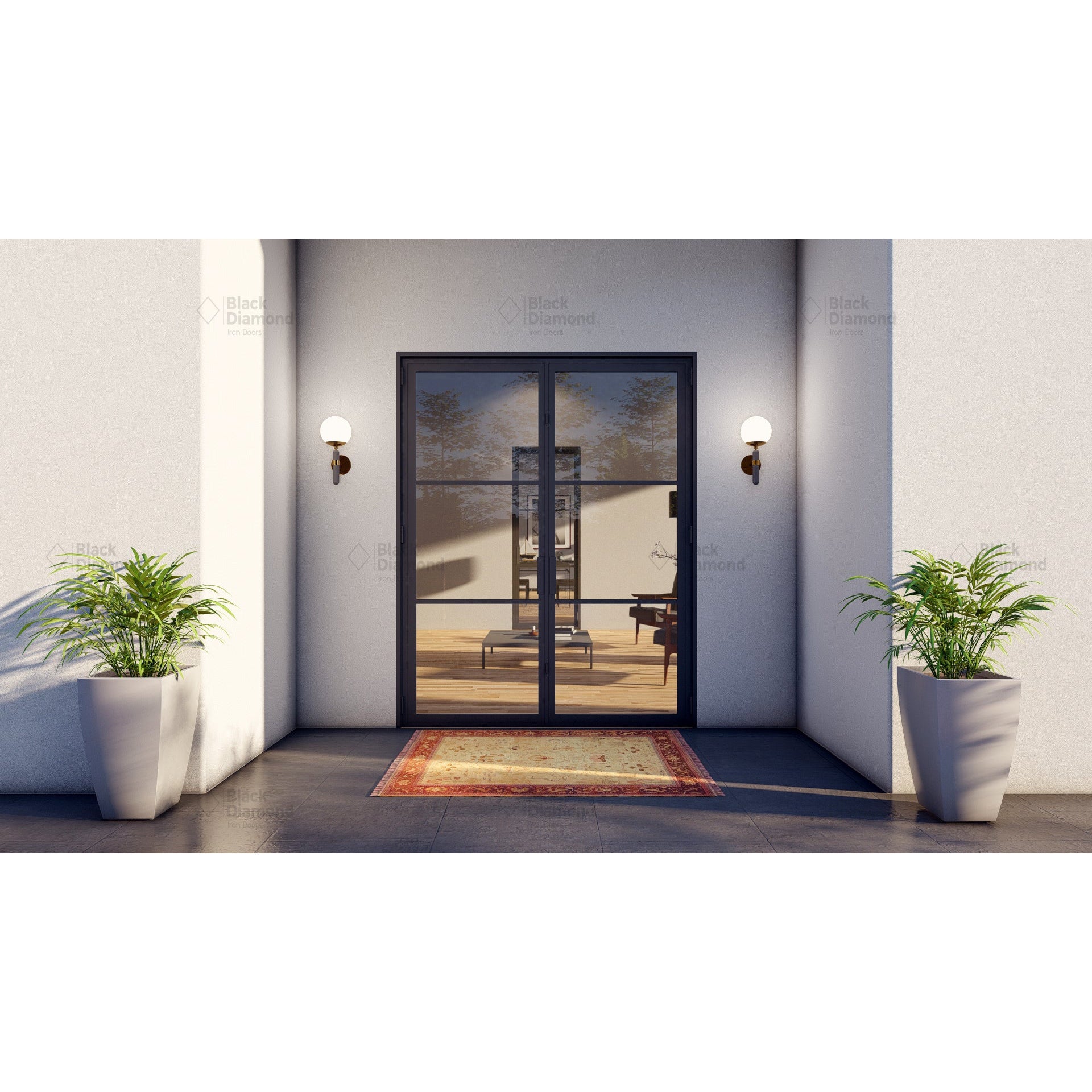 Pre-Order Light 3 - Double (Thermally Broken)-Thermally Broken Doors-Black Diamond Iron Doors Pre-Order Light 3 - Double (Thermally Broken)-Thermally Broken Doors-Black Diamond Iron Doors