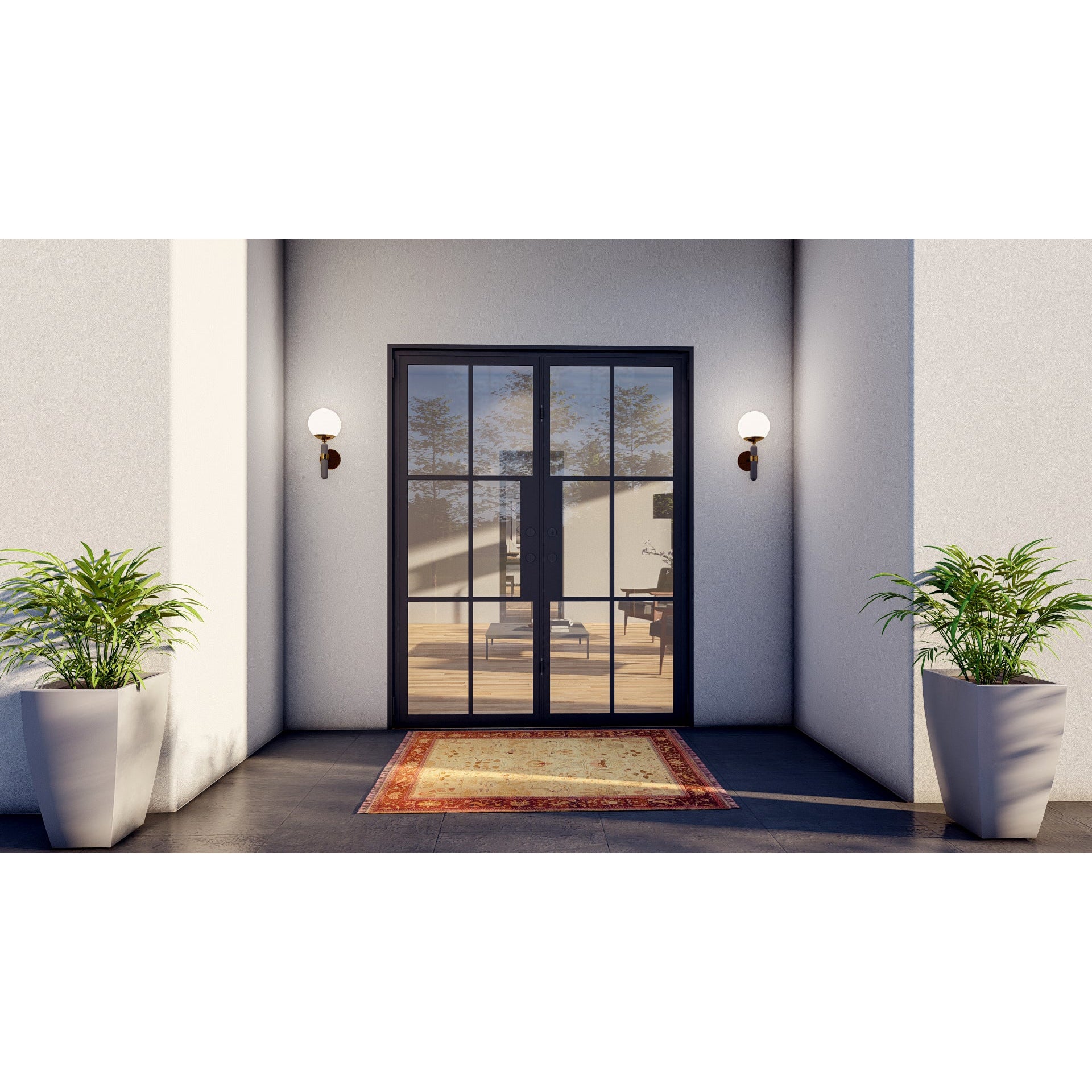 Light 6 - Double-Steel French Doors-Black Diamond Iron Doors Light 6 - Double-Steel French Doors-Black Diamond Iron Doors