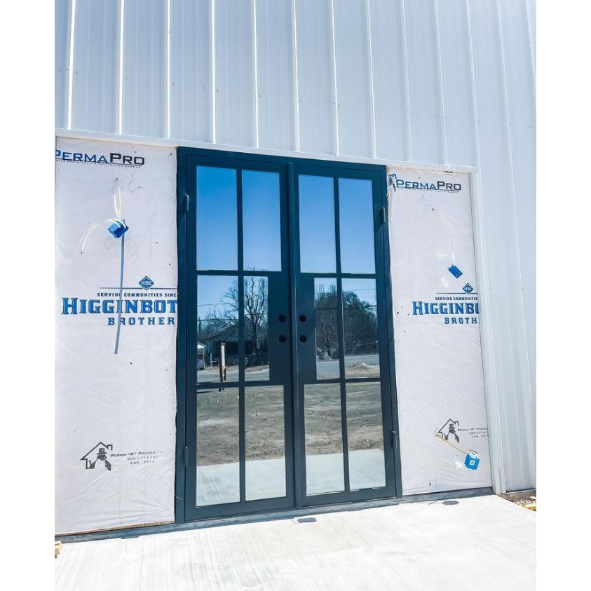 Pre-Order Light 6 - Double-Steel French Doors-Black Diamond Iron Doors Pre-Order Light 6 - Double-Steel French Doors-Black Diamond Iron Doors
