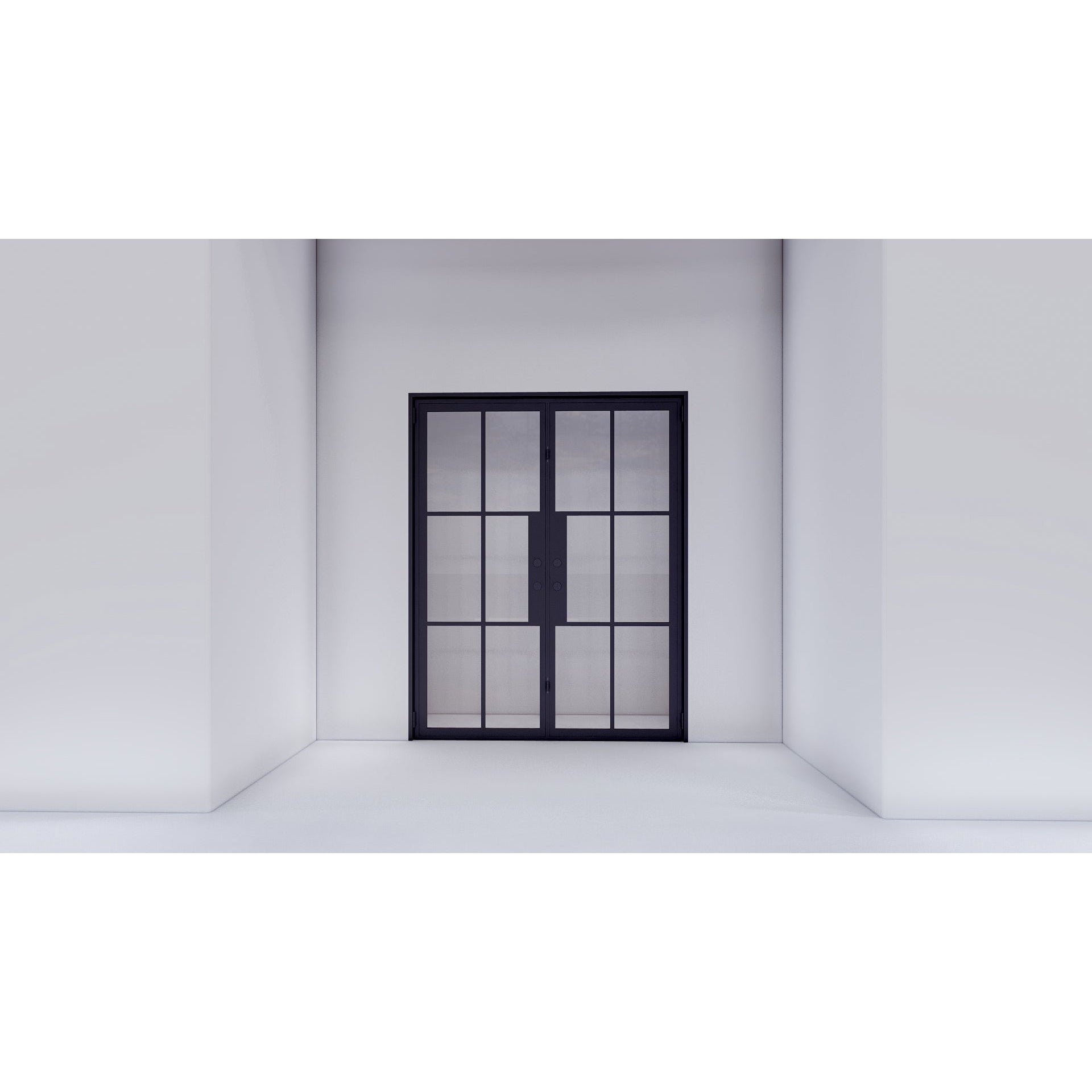 Light 6 - Double-Steel French Doors-Black Diamond Iron Doors Light 6 - Double-Steel French Doors-Black Diamond Iron Doors