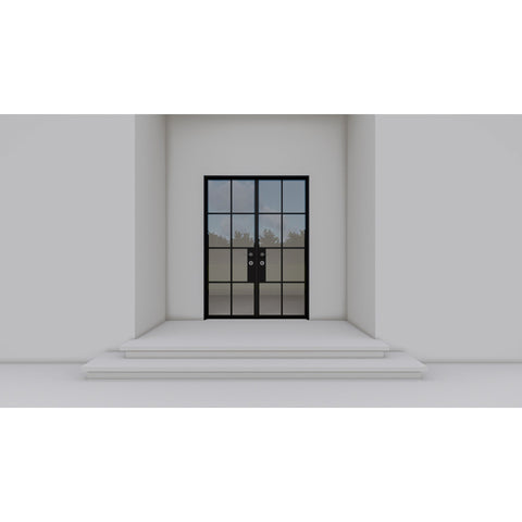 Pre-Order Light 8 - Double (Thermally Broken)-Thermally Broken Doors-Black Diamond Iron Doors Pre-Order Light 8 - Double (Thermally Broken)-Thermally Broken Doors-Black Diamond Iron Doors