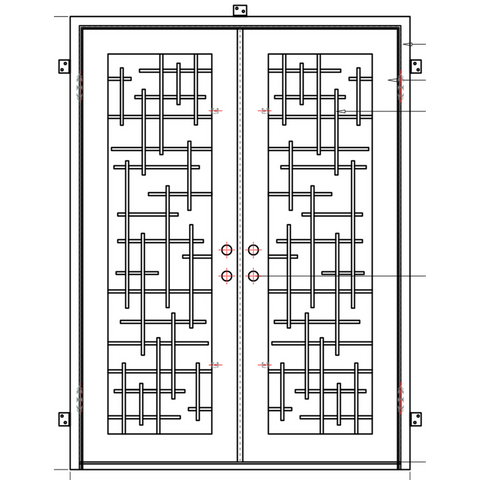 Pre-Order Milan Double-Wrought Iron Doors-Black Diamond Iron Doors Pre-Order Milan Double-Wrought Iron Doors-Black Diamond Iron Doors