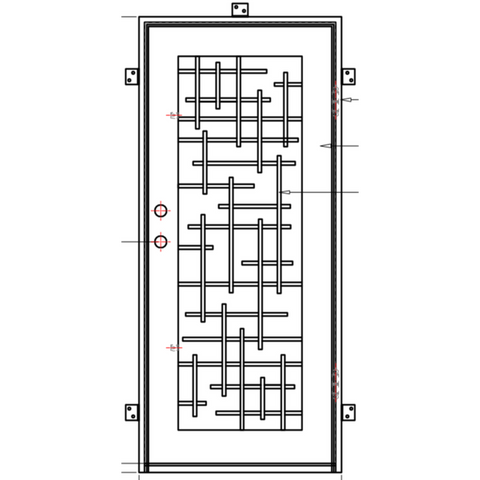 Pre-Order Milan Single-Wrought Iron Doors-Black Diamond Iron Doors Pre-Order Milan Single-Wrought Iron Doors-Black Diamond Iron Doors