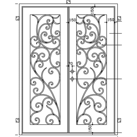 Pre-Order New Orleans-Wrought Iron Doors-Black Diamond Iron Doors Pre-Order New Orleans-Wrought Iron Doors-Black Diamond Iron Doors