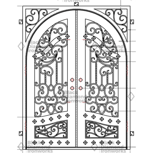Pre-Order: Aspen | Wrought Iron Door (Ships 16-18 Weeks)