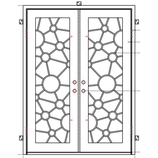 Pre-Order: Austin | Wrought Iron Door (Ships 16-18 Weeks)