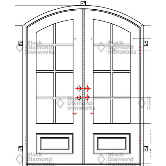 Pre-Order: Keystone | Wrought Iron Door (Ships 16-18 Weeks)