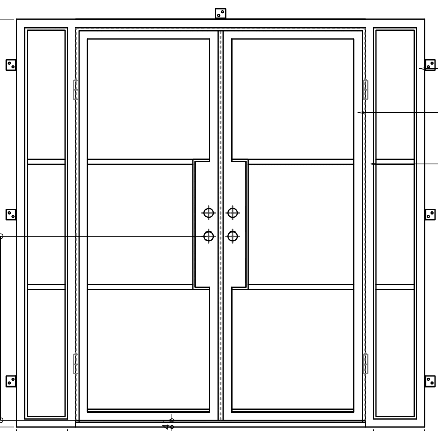 Pre-Order: Light 3 - Double + Sidelights (Cold Weather + Thermal Break) | Steel French Doors (Ships 16-18 Weeks)