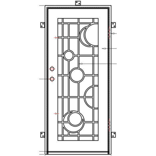 Pre-Order: San Francisco | Wrought Iron Door (Ships 16-18 Weeks)