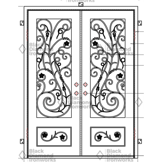 Pre-Order: Steamboat Springs | Wrought Iron Door (Ships 16-18 Weeks)