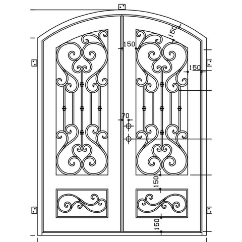 Pre-Order Florence-Wrought Iron Doors-Black Diamond Iron Doors Pre-Order Florence-Wrought Iron Doors-Black Diamond Iron Doors