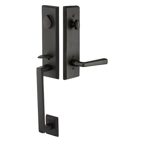 Emtek - Rustic - Modern Rectangular Monolithic-Handles & Locks-Black Diamond Iron Doors Emtek - Rustic - Modern Rectangular Monolithic-Handles & Locks-Black Diamond Iron Doors