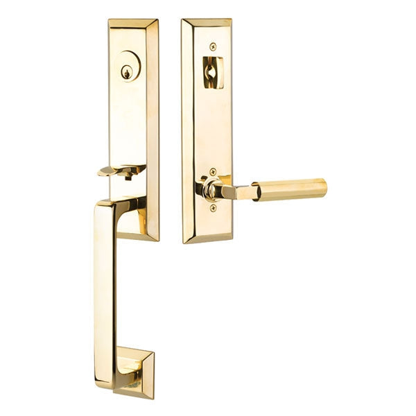 Emtek Contemporary Tubular Entry Set: Lausanne Style with Round KNOB on The - 3