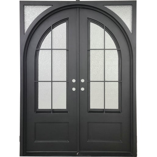 Telluride - Square-Arch Double-Wrought Iron Doors-Black Diamond Iron Doors Telluride - Square-Arch Double-Wrought Iron Doors-Black Diamond Iron Doors