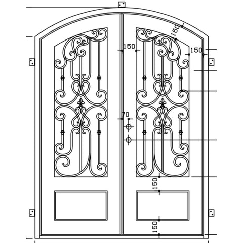Pre-Order Verana-Wrought Iron Doors-Black Diamond Iron Doors Pre-Order Verana-Wrought Iron Doors-Black Diamond Iron Doors