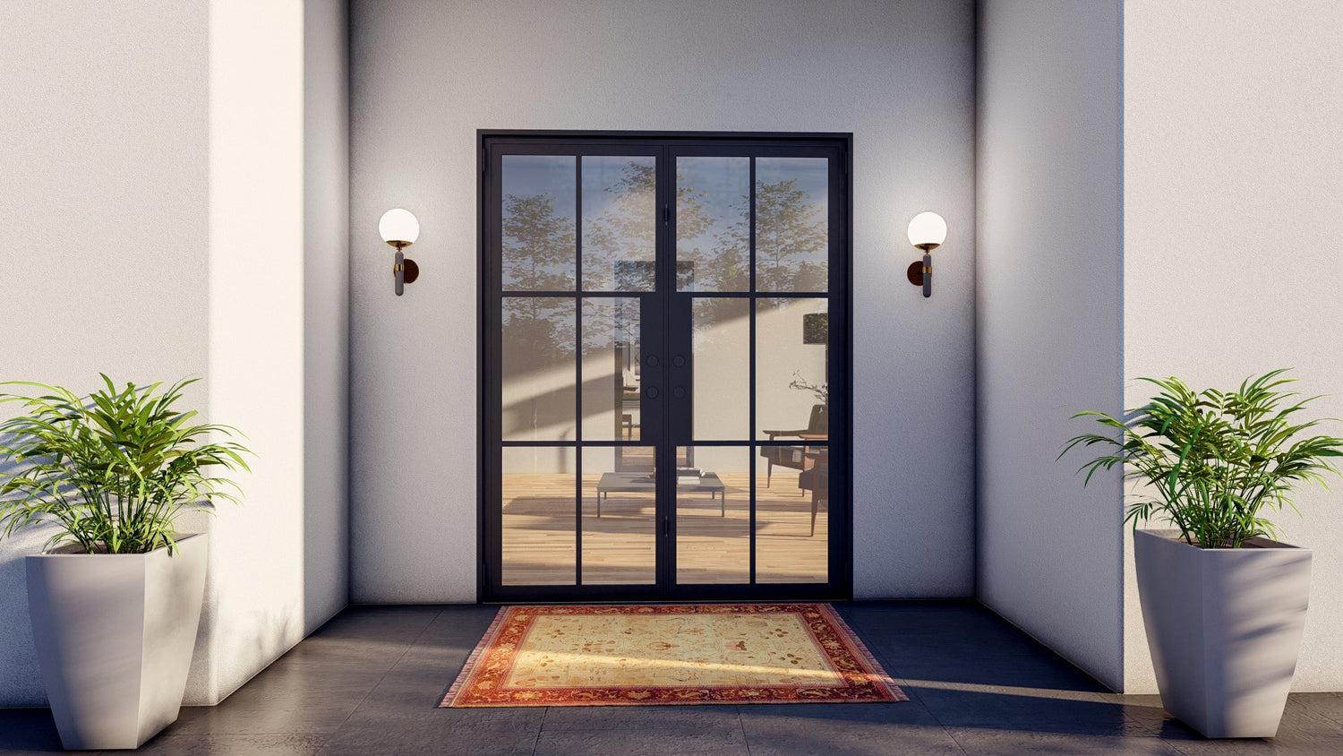 Steel French Doors - Light Series