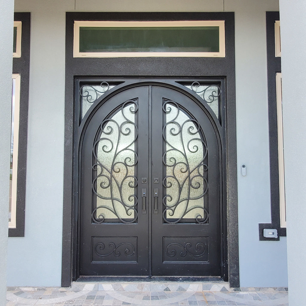 Pre-Order: Courchevel Double | Wrought Iron Door (Ships 16-18 Weeks)