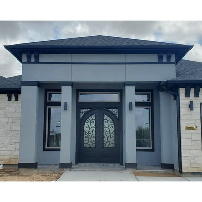 Pre-Order: Courchevel Double | Wrought Iron Door (Ships 16-18 Weeks)