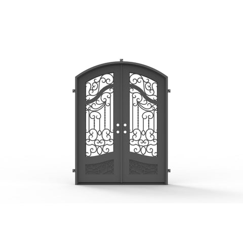 Pre-Order: Aspen 2 Double (Cold Weather + Thermal Break) | Wrought Iron Door (Ships 16-18 Weeks)