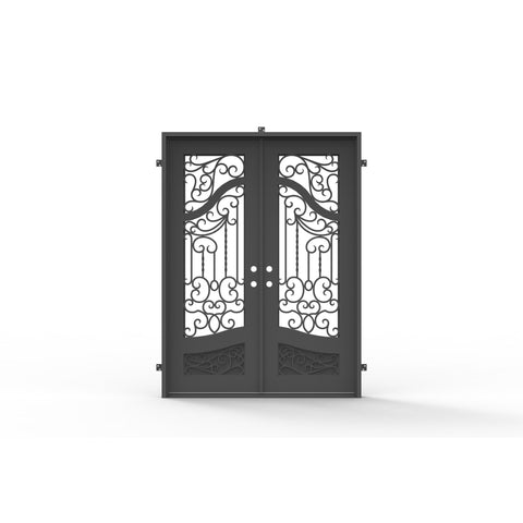 Pre-Order: Aspen 2 Double (Cold Weather + Thermal Break) | Wrought Iron Door (Ships 16-18 Weeks)